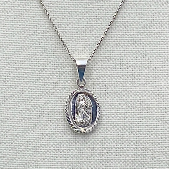Vintage Jewelry Sterling Silver Religious Medallion Pendant Necklace Poshmark